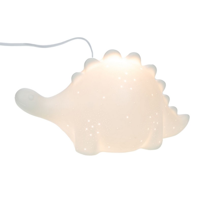 Lampada a forma di dinosauro in porcellana, perfetta per camerette e appassionati di dinosauri